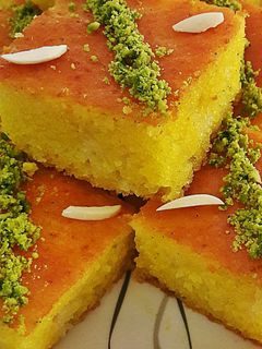 صورة لوصفة بسبوسة بجوز الهند