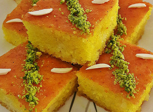 صورة لوصفة بسبوسة بجوز الهند
