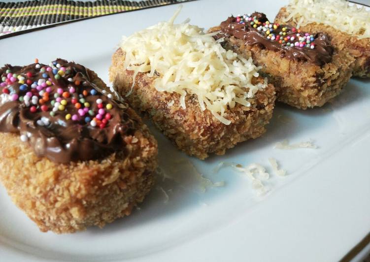 Nugget Pisang Coklat Keju (Tanpa Telur)