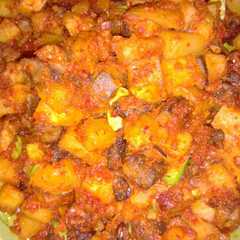 รูปของ Sambel goreng kentang ati ampela pete