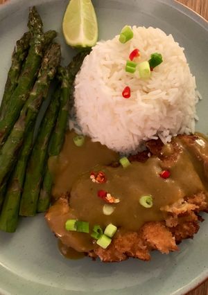 A picture of Chicken Katsu Curry.