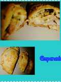 Empanadas de espinaca, pollo y queso al horno