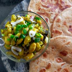 Green Beans and Brinjal Subzi A picture of Green Beans and Brinjal Subzi.