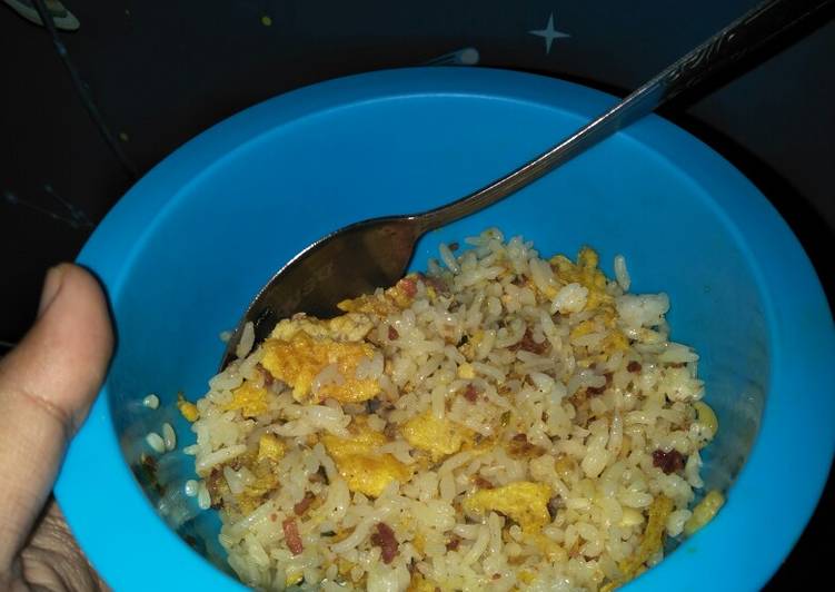 Resep Nasi goreng kornet Anti Gagal