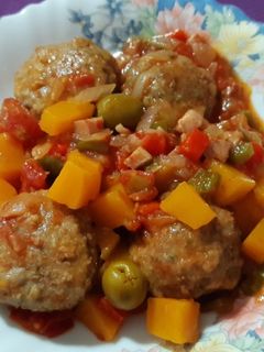 Una foto de Albóndigas con calabaza