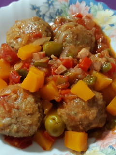 Una foto de Albóndigas con calabaza