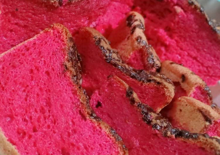 Black Pink Chiffon Cake Keto (Bolu Sifon Putih Telur) 😍