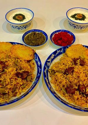 عکسی از دستور لوبیا پلو😍😍