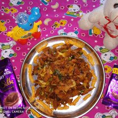 A picture of Leftover roti chowmein.