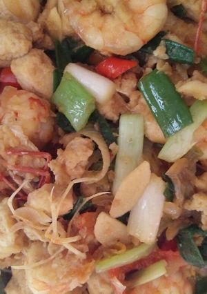 Foto resep Tumis udang tahu