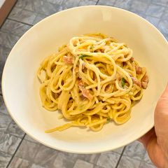 A picture of Cheesy Bacon Pasta.