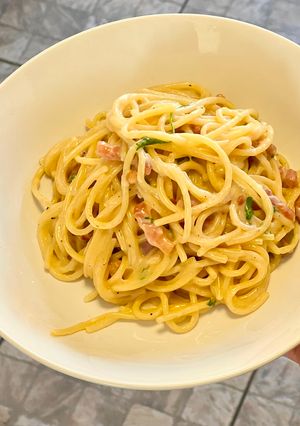 A picture of Cheesy Bacon Pasta.