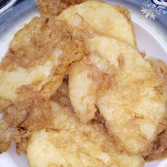 Egg coated yam A picture of Egg coated yam.