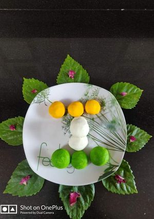 तिरंगा सन्देश (tiranga sandesh recipe in Hindi) रेसिपी मुख्य फोटो