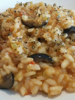 Una foto de Risotto de romesco
