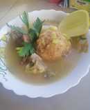 Caldo de bolas de verde
