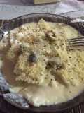 Ravioles con salsa Blanca