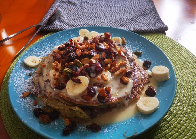 Pistachio Cardamom Pancakes