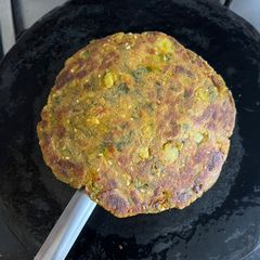 A picture of Spinach & Batata Paratha { Leftover Subzi Ka Makeover }.