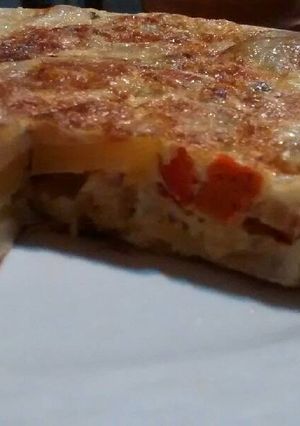 Una foto de Tortilla española con chistorra