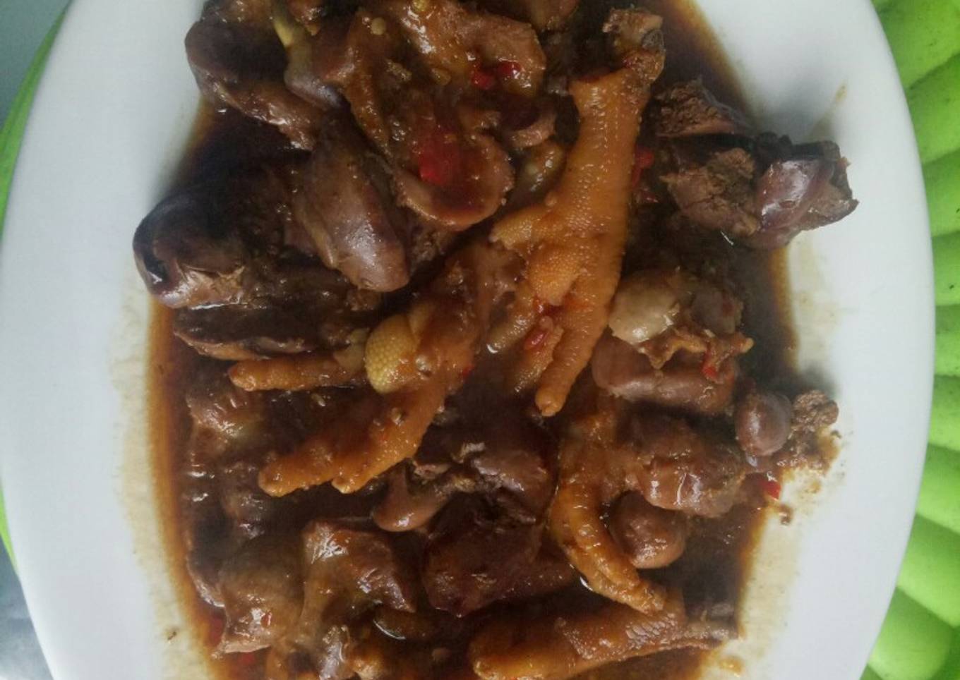 Semur hati ayam + ceker