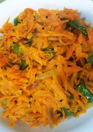A picture of Carrot & capsicum stir fry.