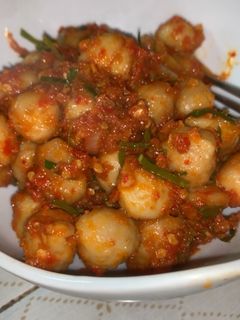 Foto resep Bakso ayam sambal mercon