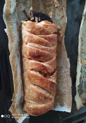 Una foto de Hojaldre de salmón