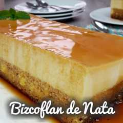 Una foto de Bizcoflan de nata, el más cremoso bizcoflan!