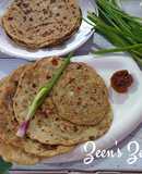 Spring Onion Green and Kasuri Methi Parathas