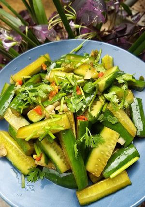 Hình của món Dưa chuột ngâm nước tương.