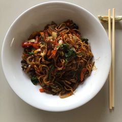 A picture of Use-up Pork Stir Fry with Mirin.