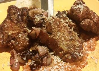 Easy Fast Cooking Smoked Lamb Chops Ras el hanout topped with Garda Stagionato Most Delicious Easy Fast Cooking Smoked Lamb Chops Ras el hanout topped with Garda Stagionato Most Delicious