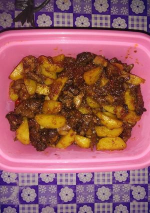 Foto resep Sambal hati ayam plus kentang