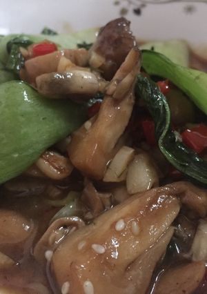 Foto resep Pak Choy Jamur Saus Tiram 🍃