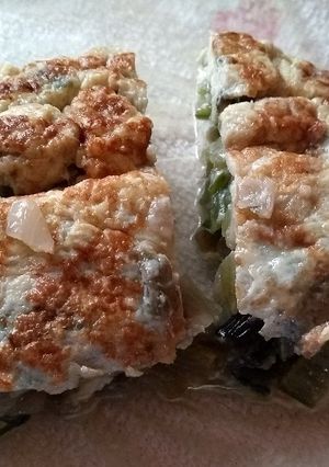 Una foto de Tortilla con pencas de acelga
