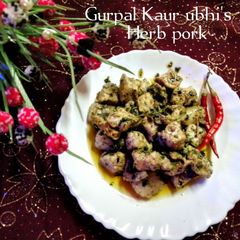A picture of Herb pork 🌱🐖.