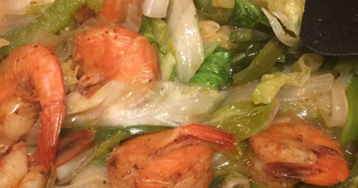 Cabbage and Cajun Shrimp Recipe by Cheeks623 Cookpad