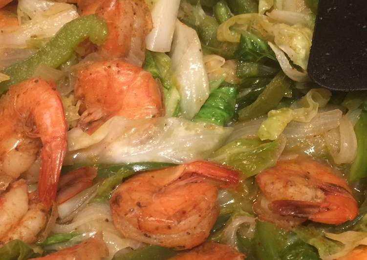 Recipe of Perfect Cabbage and Cajun Shrimp