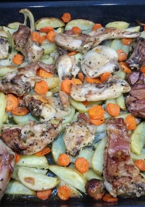 Una foto de Conejo al horno