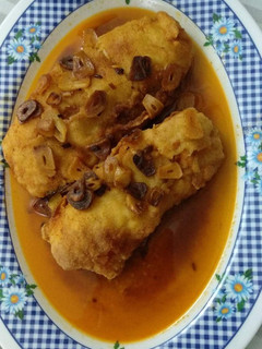 Una foto de Bacalao a la llauna