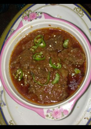 A picture of Bhoona Ghosht.