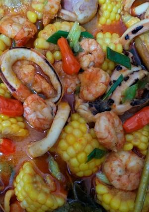 Foto resep Cumi udang (seafood) masak ala ala kekinian