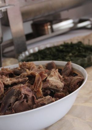 A picture of Rosemary roasted lamb.