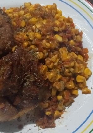 Una foto de Roast beef guarnición multivegetal
