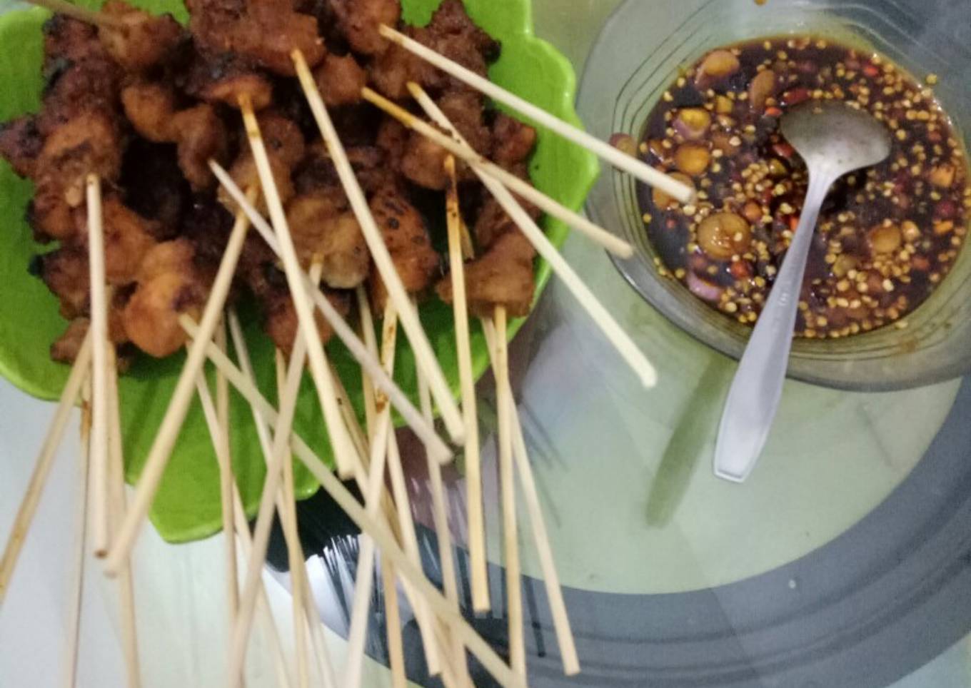 Sate babi sambal kecap