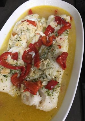 Una foto de Bacalao en su jugo-Para diabéticos