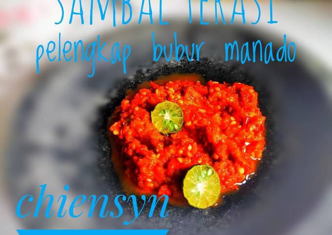 Sambal terasi pelengkap bubur Manado