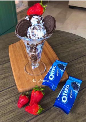 صورة لوصفة آيس كريم الأوريو 🤤🔥🍓