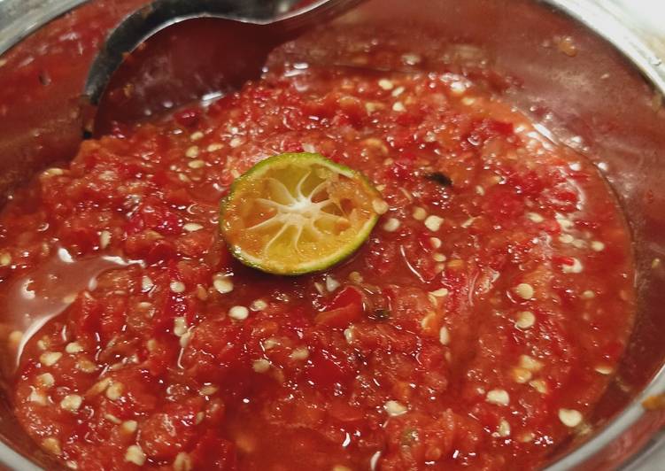 Resep Sambal tomat segar yang Enak Banget